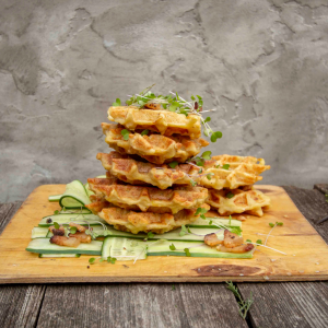 Image gaufre aux brocolis recette