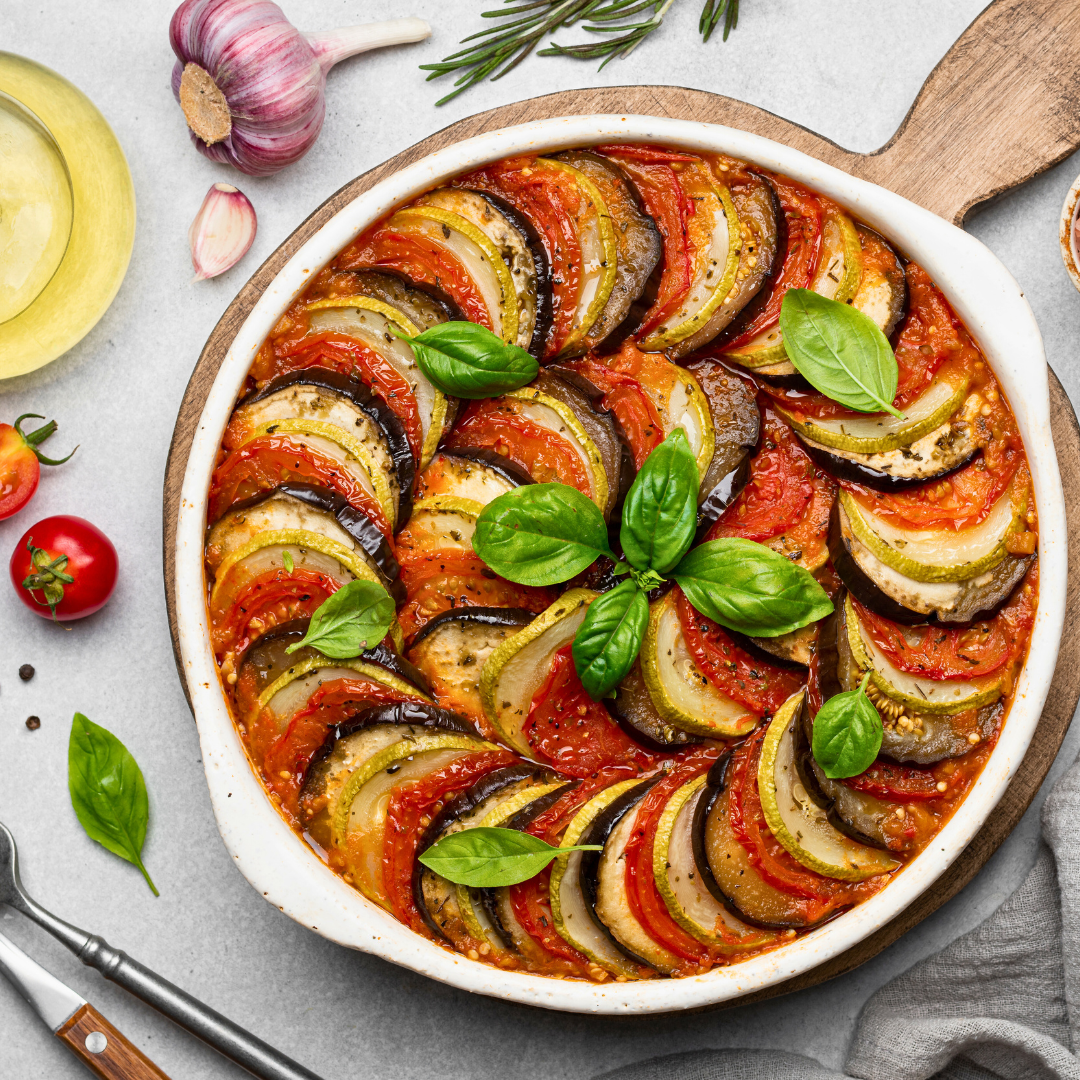 Plat avec des légumes